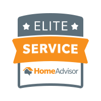 A home advisor elite service badge.