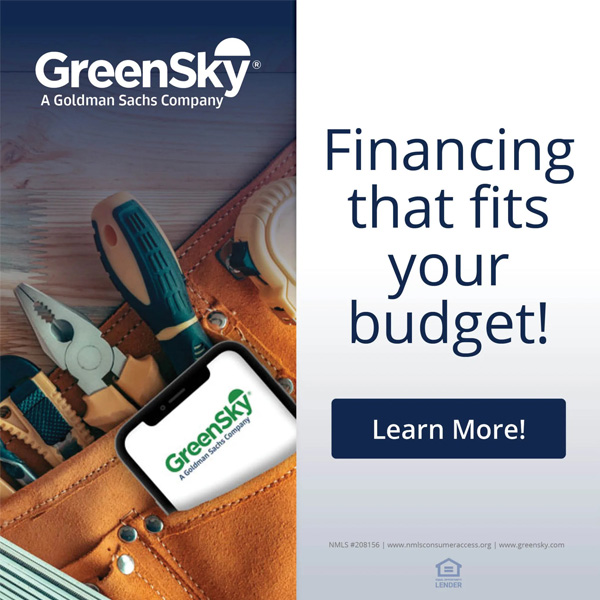 A picture of a green sky ad with tools.