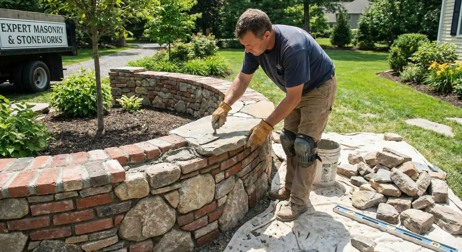 Masonry repair project by 3G Home Exteriors in Oakland County Michigan