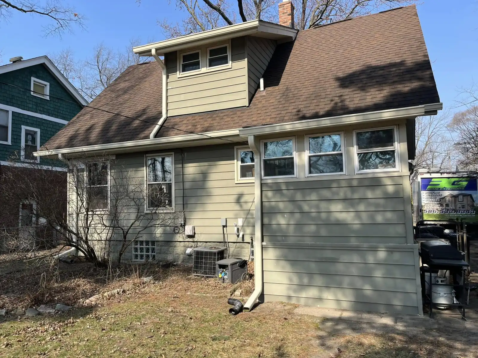 Blue siding project