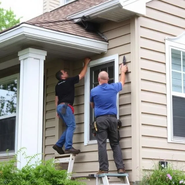3G Home Exteriors siding crew working on a home exterior in Royal Oak Michigan