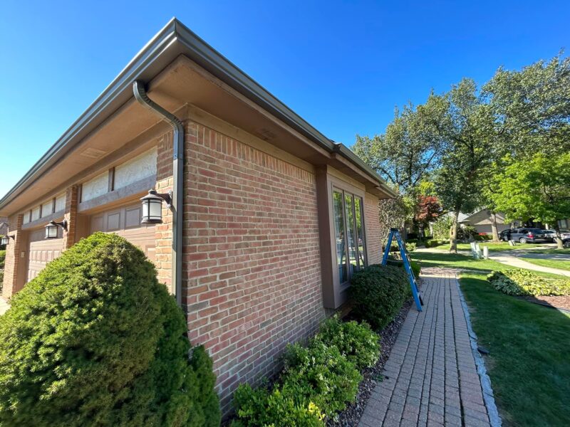 K-style copper gutter installation completed in Bloomfield Hills Michigan