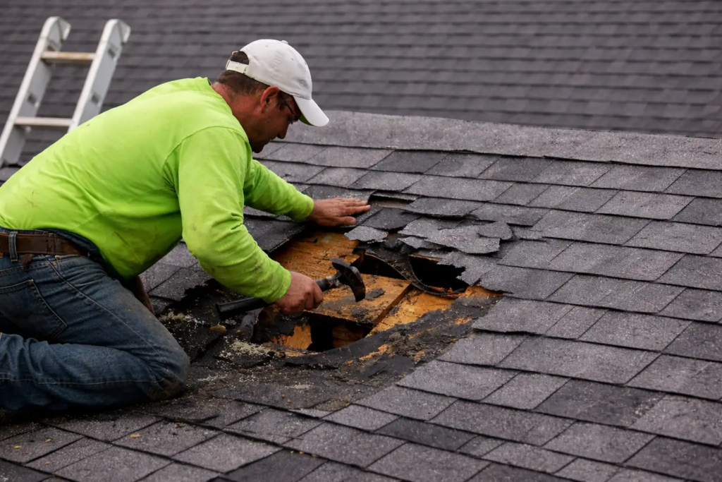 Storm damage roof repair completed in Fraser Michigan