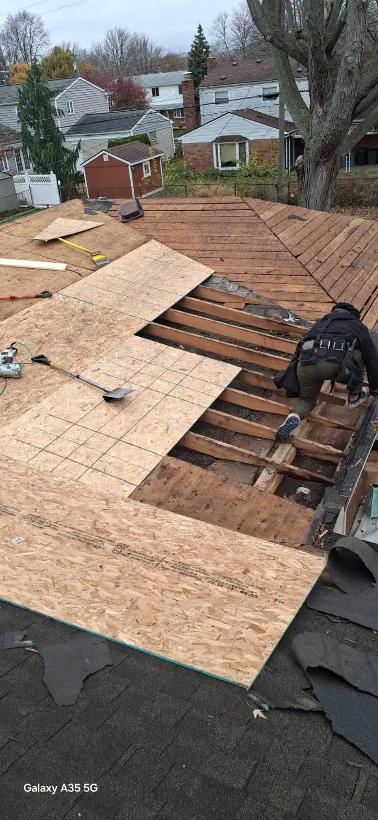Roof replacement project by 3G Home Exteriors in Metro Detroit Michigan