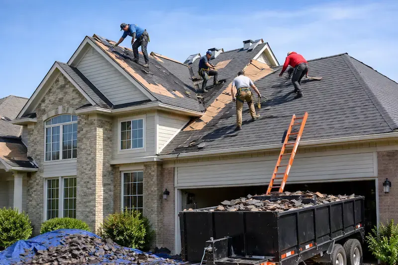 Complete roof replacement on residential home in Wyandotte MI