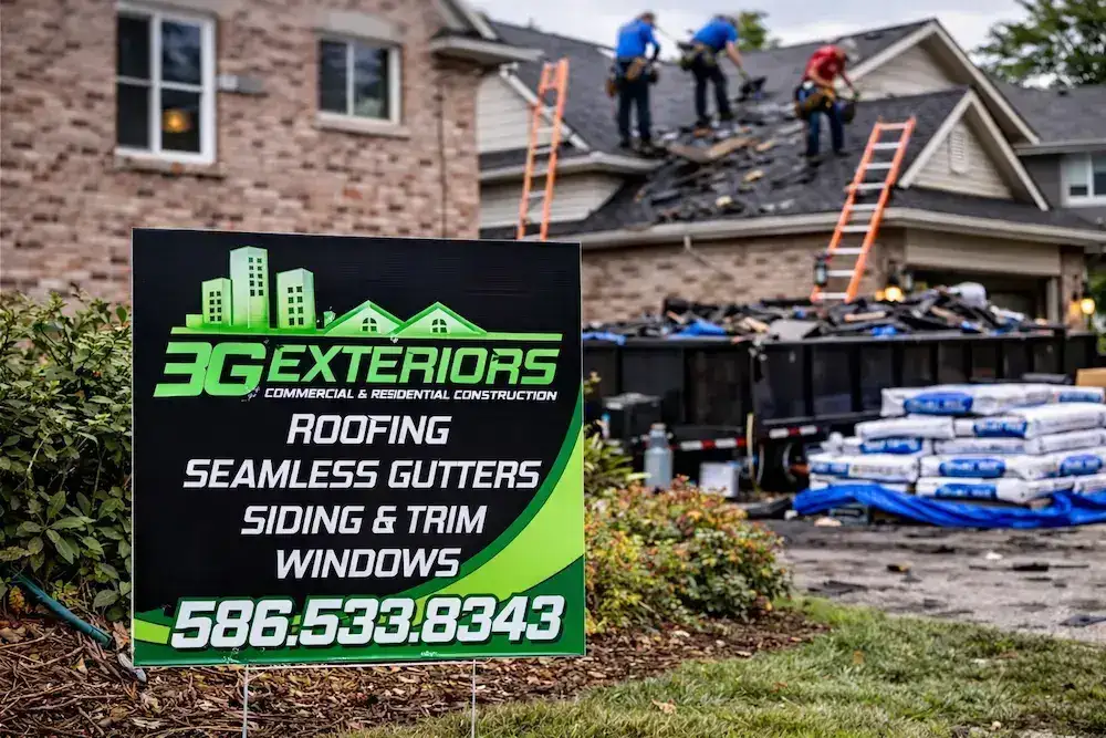 Storm damage roof repair completed in Bloomfield Hills Michigan