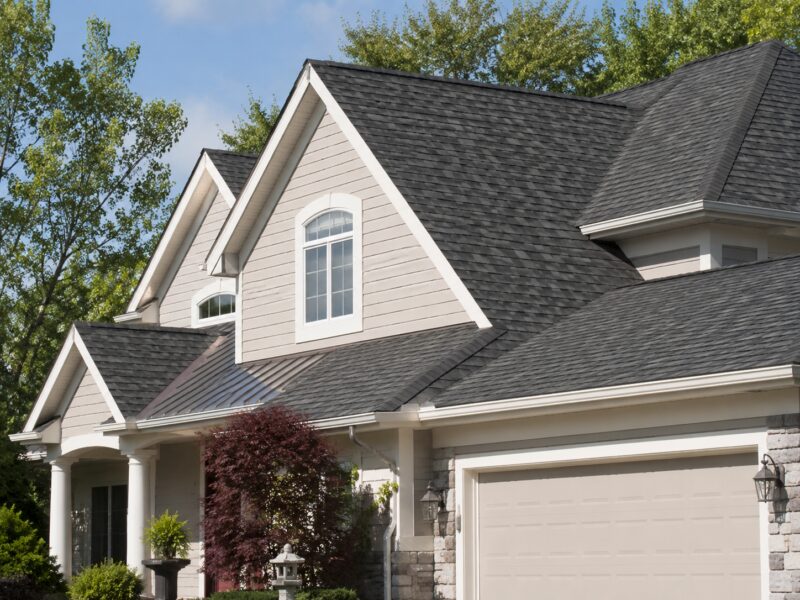 Architectural asphalt shingles installed on a Michigan home