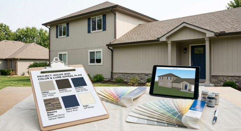 Exterior paint color and curb appeal planning for Michigan home