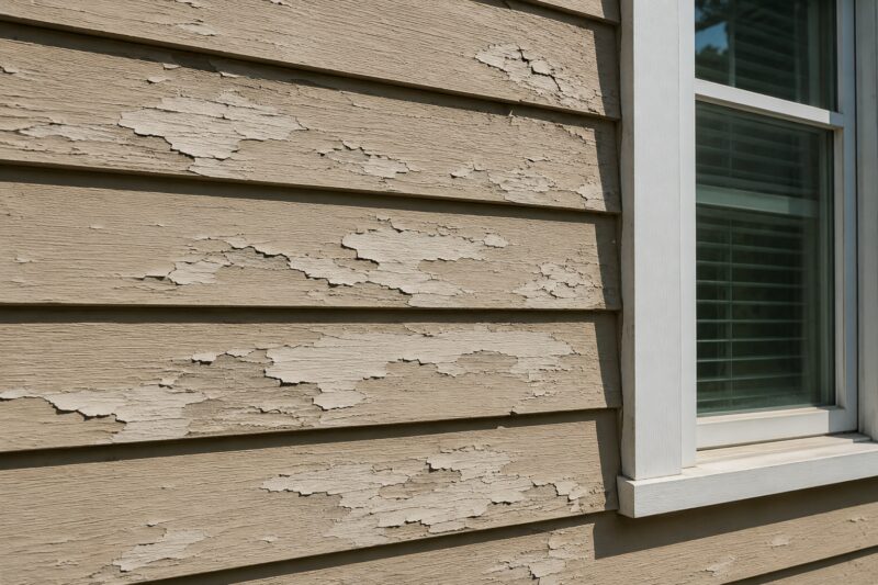 Peeling and chalking exterior paint reviewed before repainting