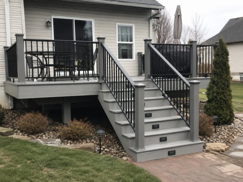 Deck railing and stair detail planning by 3G Home Exteriors