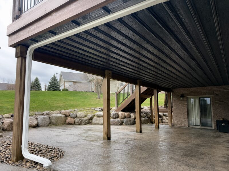 Under deck water control planning by 3G Home Exteriors