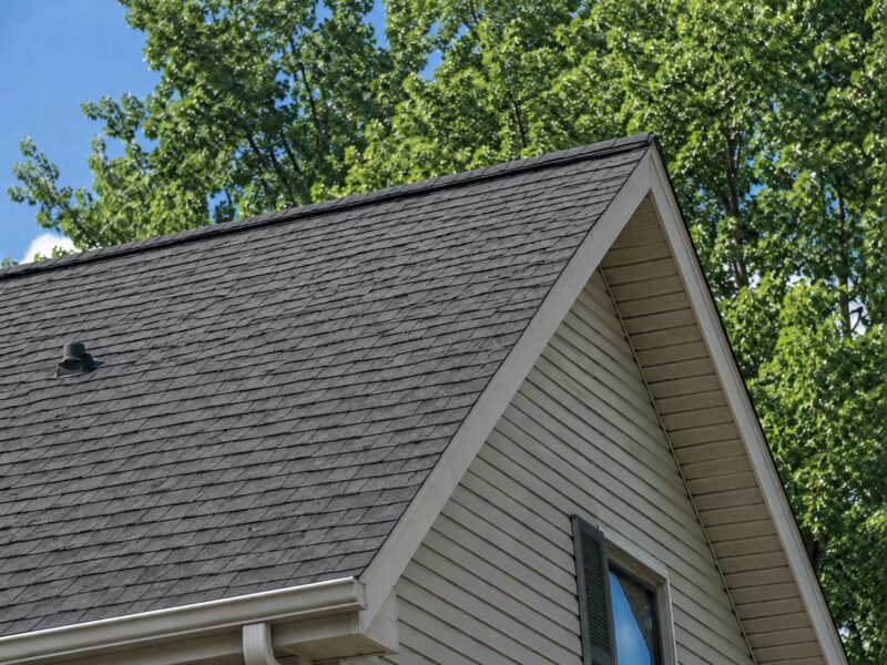 Finished roof with clean ventilation details