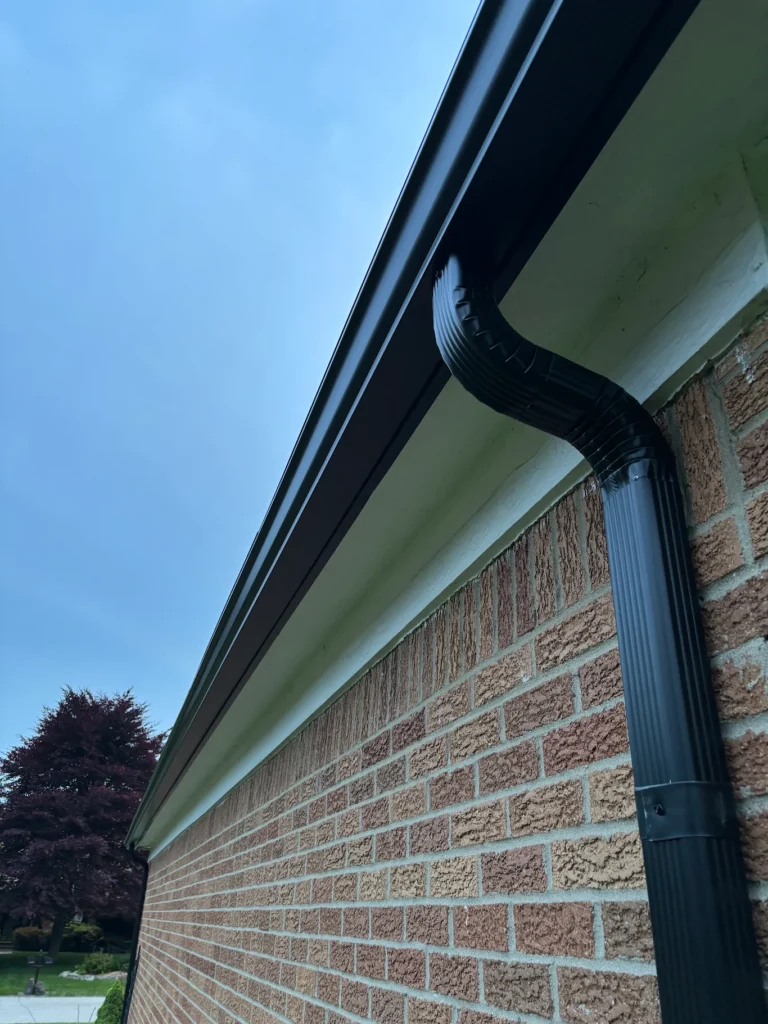Gutter leaf guard installation on a Metro Detroit home
