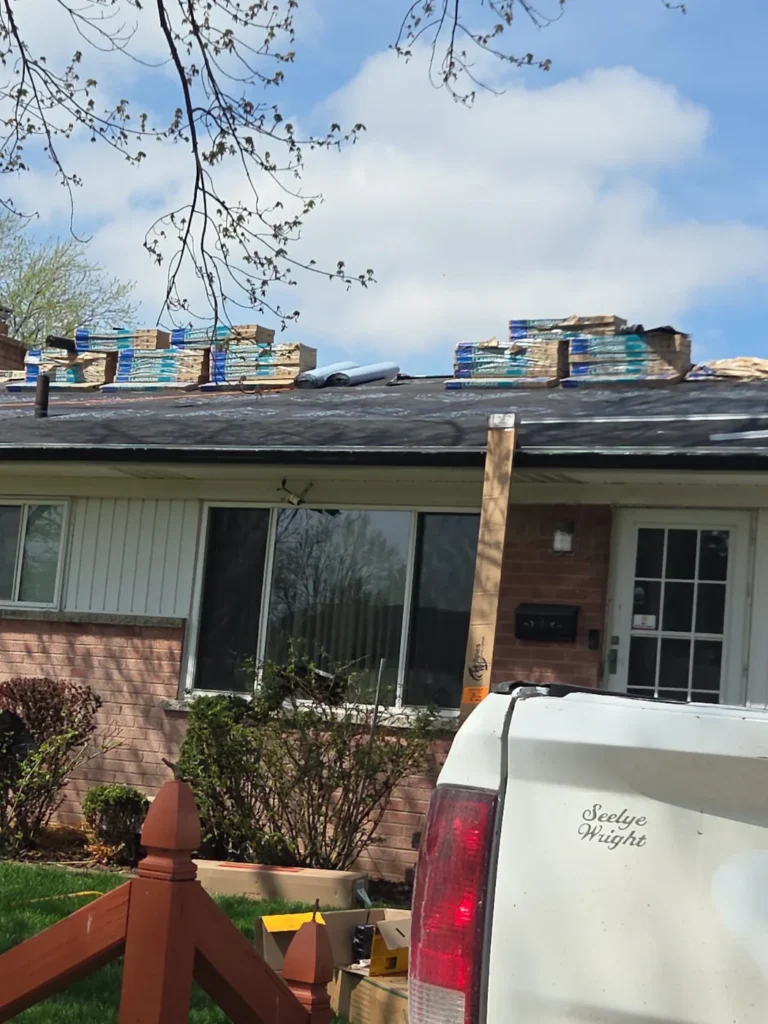 Roof replacement on a home in Fraser, Michigan